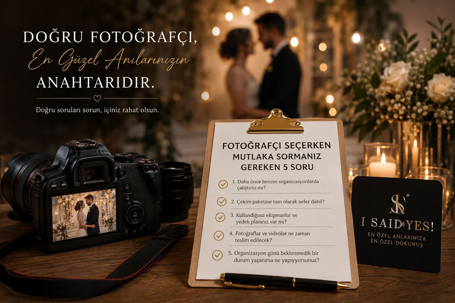 Düğün ve Nişan Fotoğrafçısı Seçerken Mutlaka Sormanız Gereken 5 Soru